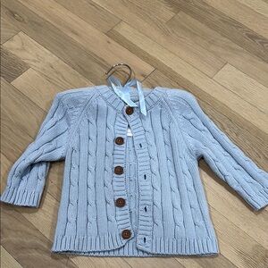 Light Blue Cable Knit Skirt Sweater